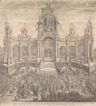 Homage to Empress Maria Theresa on April 27, 1744 in Ghent by Franz Pilsen